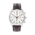  Shop Authentic Tag Heuer Carrera Chronograph White Dial Brown Leather Strap Watch for Men - CBN2013.FC6483 - Luxxuri