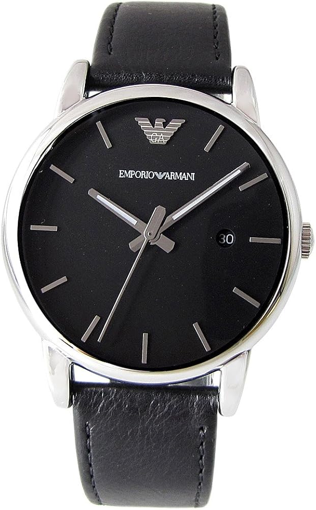  Shop Authentic Emporio Armani Classic Quartz Black Dial Black Leather Strap Watch For Men - AR1692 - Luxxuri