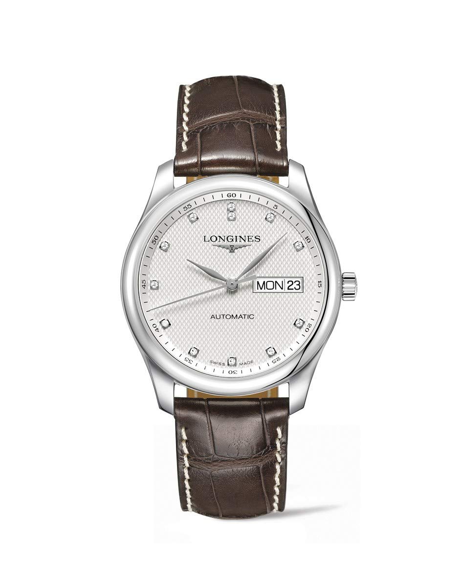  Shop Authentic Longines Master Collection Automatic 38.5mm Silver Diamond Dial Brown Leather Strap Watch for Men - L2.755.4.77.3 - Luxxuri