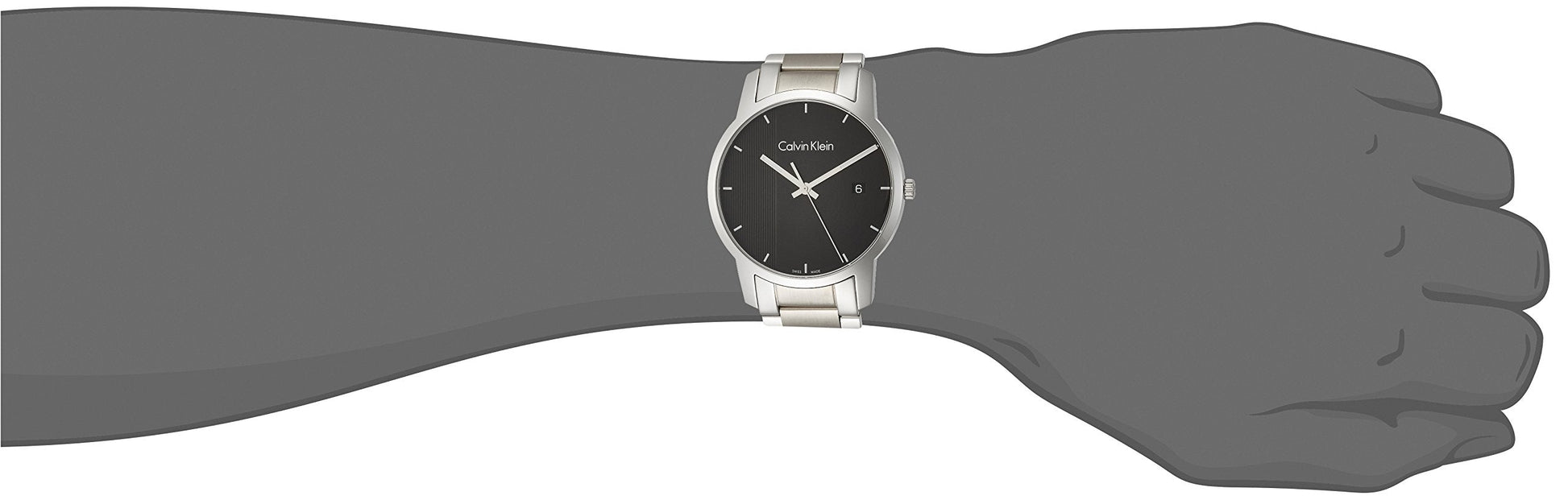  Shop Authentic Calvin Klein City Chronograph Black Dial Silver Steel Strap Watch for Men - K2G2G14Y - Luxxuri
