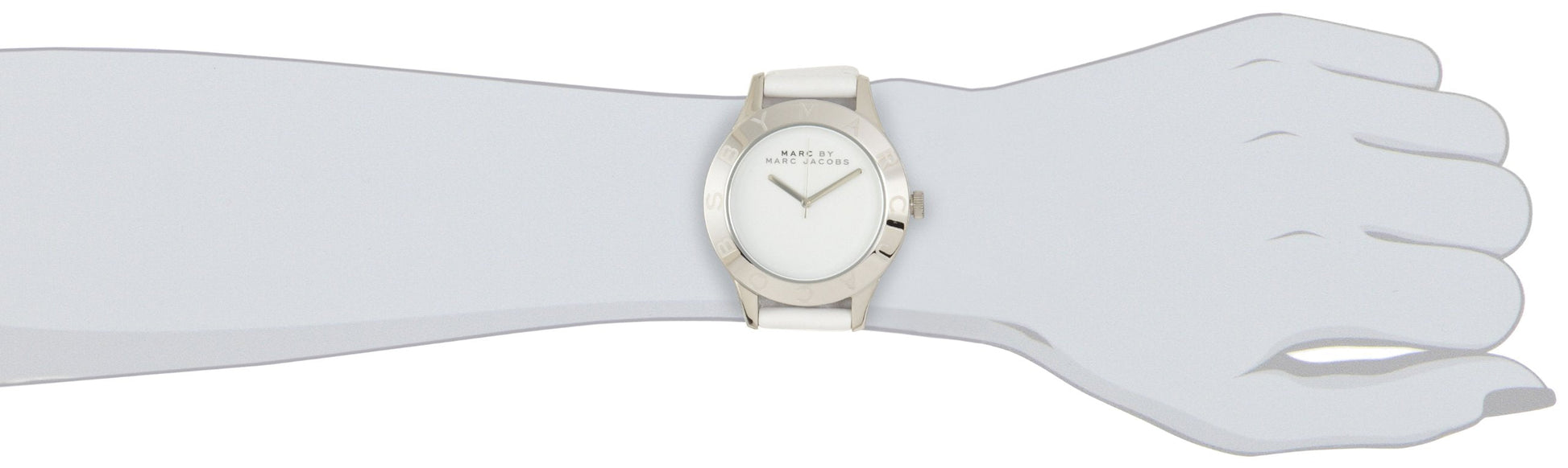  Shop Authentic Marc Jacobs Blade White Dial White Leather Strap Watch for Women - MBM1200 - Luxxuri