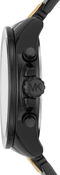 Michael Kors Wren Chronograph Black Dial Two Tone Steel Strap Watch for Women - MK6978