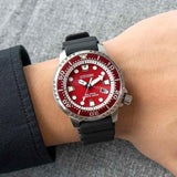  Shop Authentic Citizen Eco Drive Promaster Marine Red Dial Black Rubber Strap Watch For Men - BN0159-15X - Luxxuri