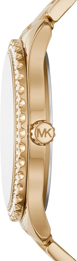  Shop Authentic Michael Kors Layton Chronograph Brown Dial Gold Steel Strap Watch For Women - MK7296 - Luxxuri