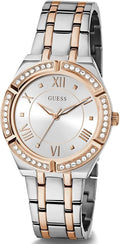  Shop Authentic Guess Cosmo Quartz Silver Dial Two Tone Steel Strap Watch For Women - GW0033L9 - Luxxuri