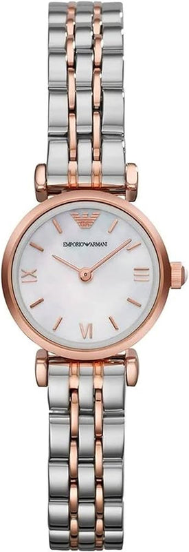  Shop Authentic Emporio Armani Mother of Pearl Dial Two Tone Steel Strap Watch For Women - AR1689 - Luxxuri