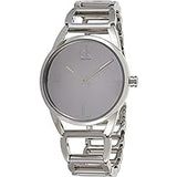  Shop Authentic Calvin Klein Stately Silver Dial Silver Steel Strap Watch for Women - K3G23128 - Luxxuri