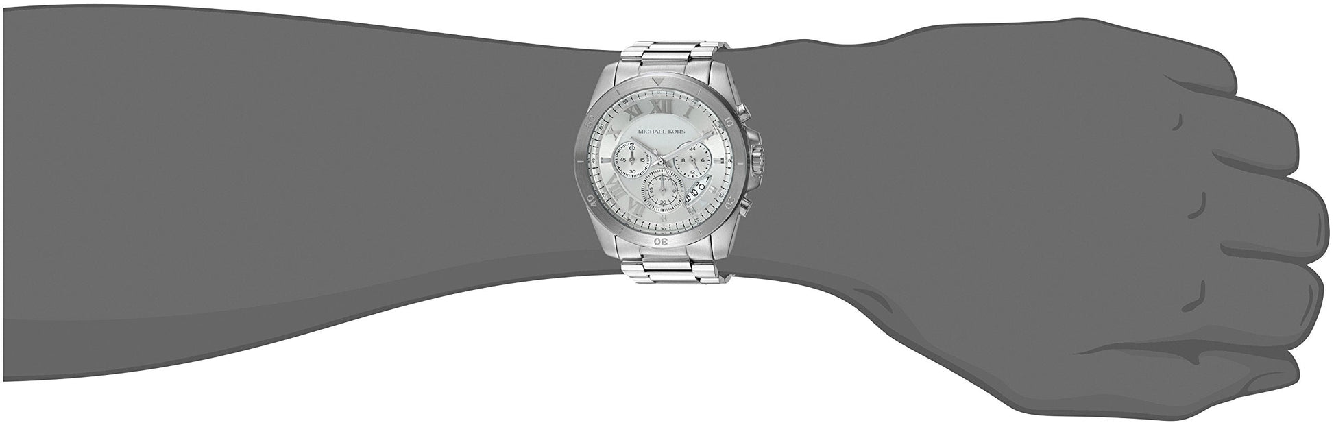  Shop Authentic Michael Kors Brecken Chronograph Silver Dial Silver Steel Strap Watch For Women - MK8562 - Luxxuri