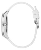  Shop Authentic Guess Wanderlust Crystals Silver Dial White Rubber Strap Watch For Women - W1059L3 - Luxxuri