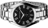  Shop Authentic Emporio Armani Valente Black Dial Silver Steel Strap Watch For Men - AR0680 - Luxxuri