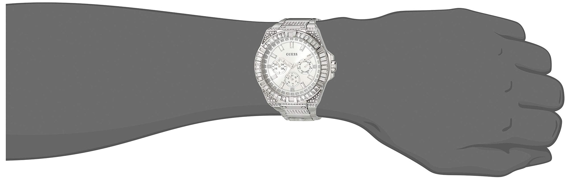  Shop Authentic Guess Zeus Multifunction Diamonds Silver Dial Silver Steel Strap Watch for Men - GW0209G1 - Luxxuri