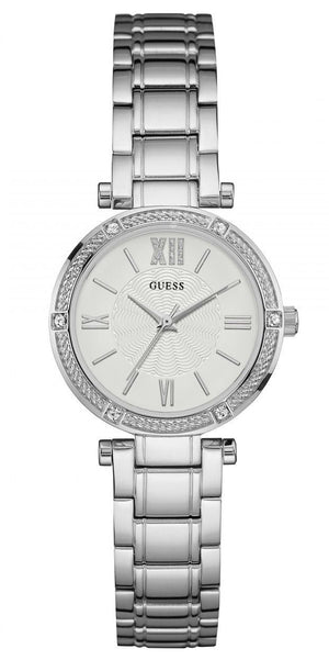  Shop Authentic Guess Park Ave White Dial Silver Steel Strap Watch for Women - W0767L1 - Luxxuri