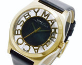  Shop Authentic Marc Jacobs Henry Skeleton Black Dial Black Leather Strap Watch for Women - MBM1246 - Luxxuri