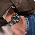  Shop Authentic Guess Edge Chronograph Black Dial Black Leather Strap Watch For Men - GW0492G1 - Luxxuri
