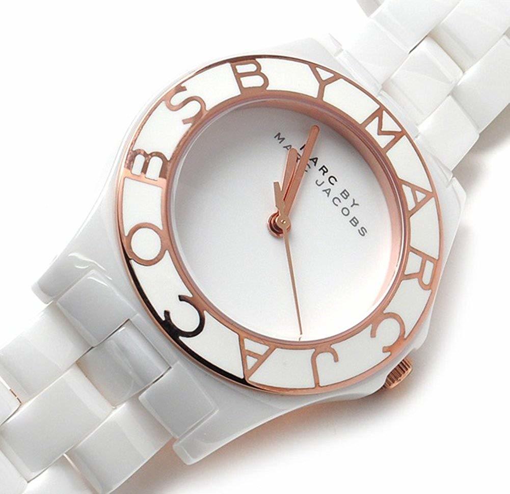  Shop Authentic Marc Jacobs Blade White Dial White Ceramic Strap Watch for Women - MBM9502 - Luxxuri