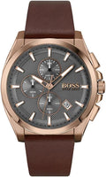  Shop Authentic Hugo Boss Grandmaster Grey Dial Brown Leather Strap Watch for Men - 1513882 - Luxxuri
