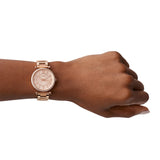  Shop Authentic Fossil Carlie Rose Gold Dial Rose Gold Steel Strap Watch for Women - ES4301 - Luxxuri