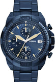  Shop Authentic Fossil Bronson Chronograph Blue Dial Blue Steel Strap Watch for Men - FS5916 - Luxxuri