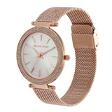  Shop Authentic Michael Kors Darci Quartz Mother of Pearl White Dial Rose Gold Mesh Bracelet Watch For Women - MK4519 - Luxxuri