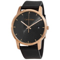  Shop Authentic Calvin Klein City Quartz Grey Dial Black Leather Strap Watch for Men - K2G2G6C3 - Luxxuri