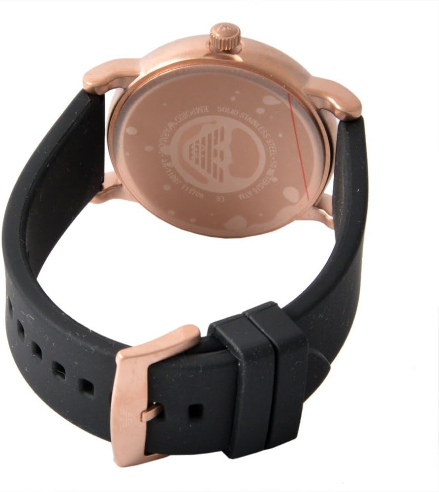  Shop Authentic Emporio Armani Luigi Quartz Black Dial Black Rubber Strap Watch For Men - AR11097 - Luxxuri