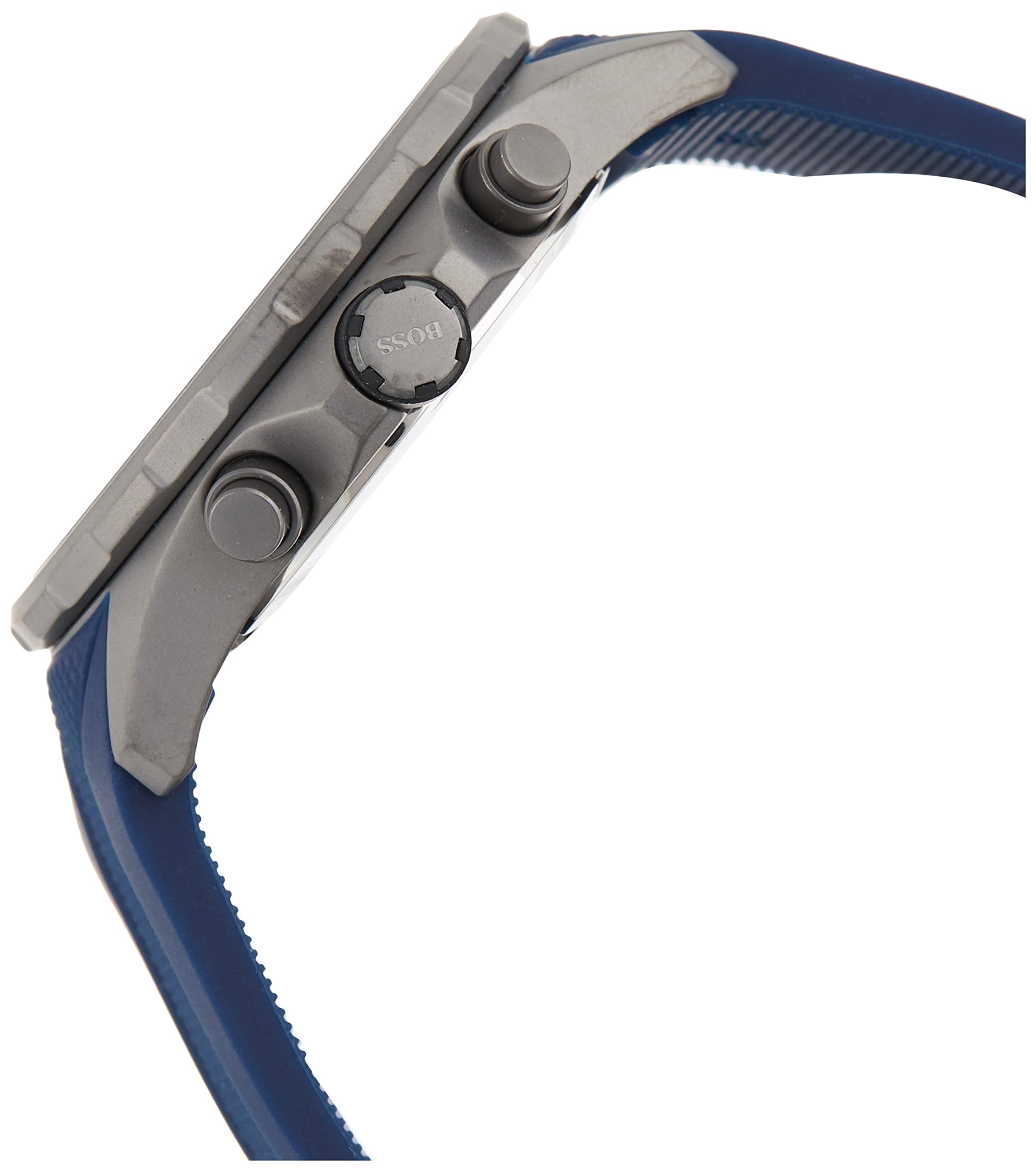 Hugo Boss Globetrotter Blue Dial Blue Silicone Strap Watch for Men - 1513821