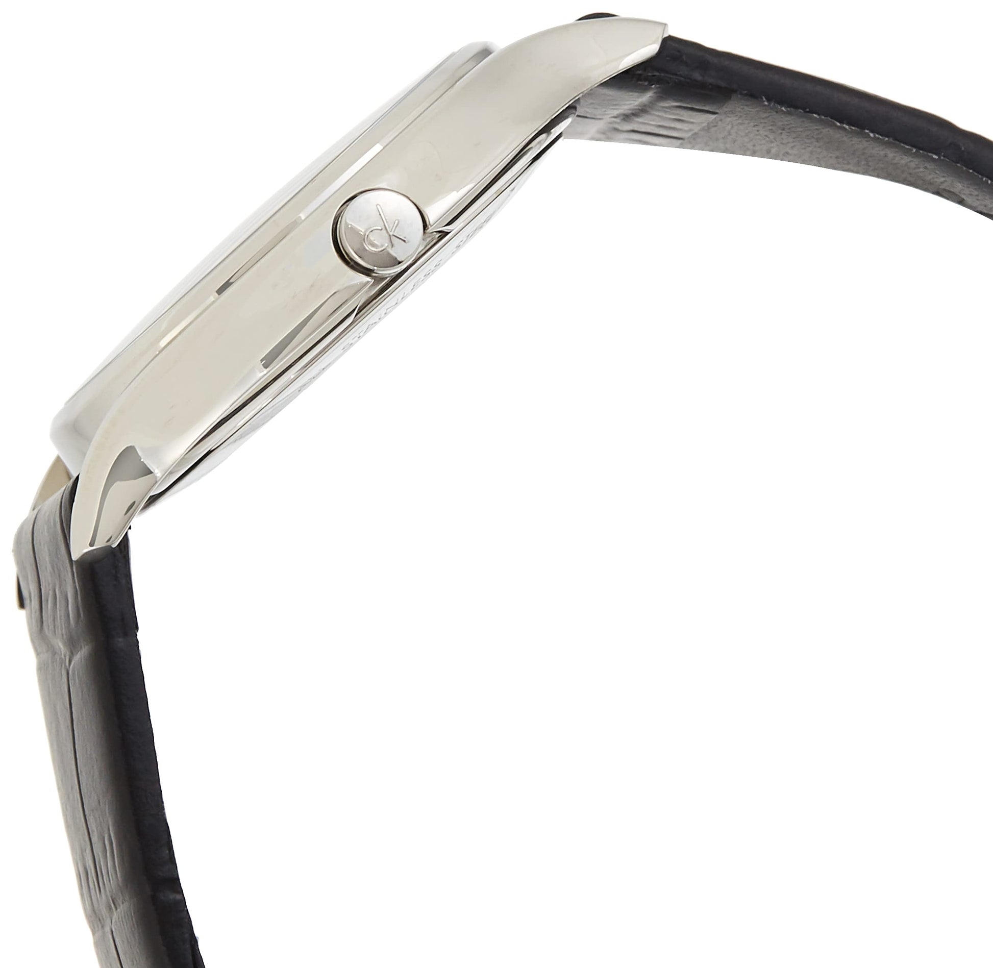  Shop Authentic Calvin Klein Skirt Black Dial Black Leather Strap Watch for Women  - K2U231C1 - Luxxuri