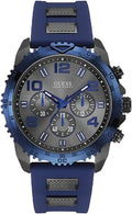  Shop Authentic Guess Velocity Blue Dial Blue Rubber Strap Watch for Men - W0599G2 - Luxxuri