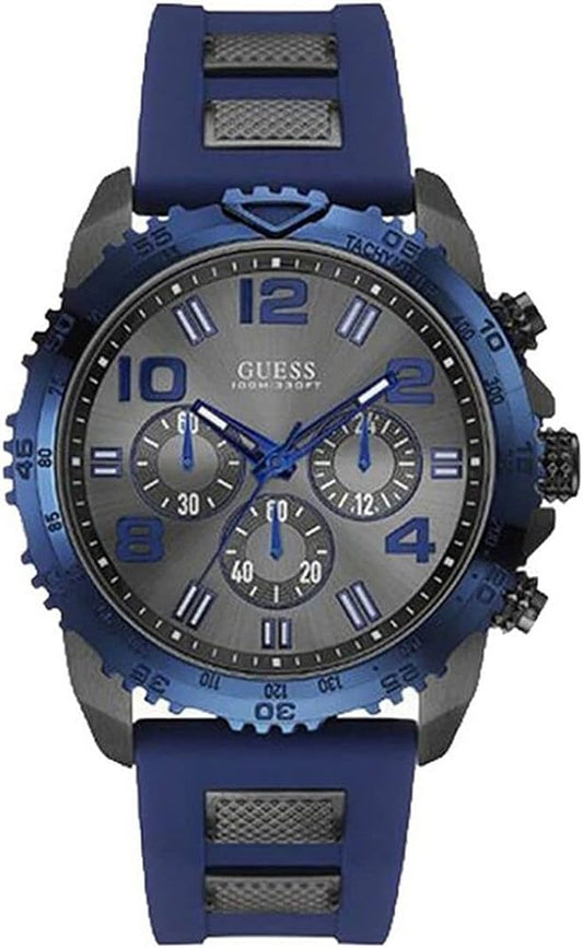  Shop Authentic Guess Velocity Blue Dial Blue Rubber Strap Watch for Men - W0599G2 - Luxxuri
