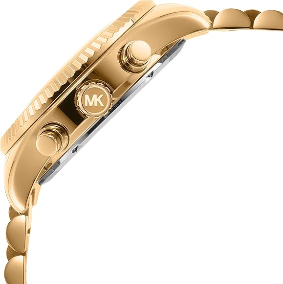  Shop Authentic Michael Kors Lexington Chronograph Blue Dial Gold Steel Strap Watch For Women - MK7216 - Luxxuri