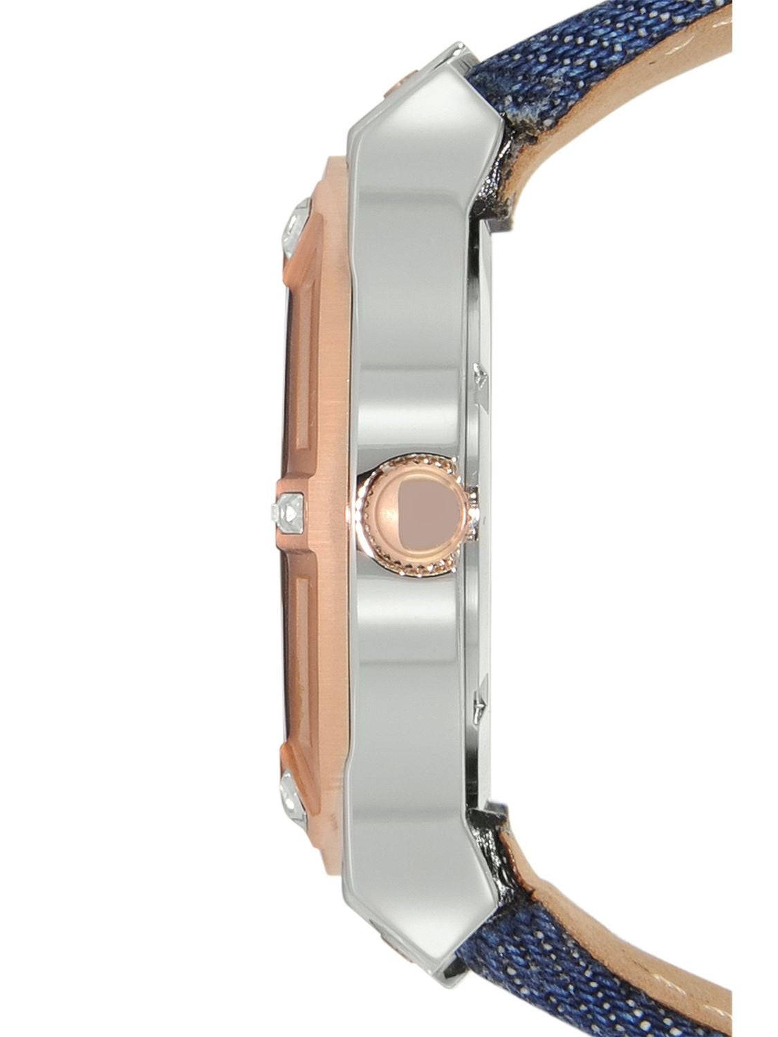 Guess Jet Setter Analog Blue Dial Blue Denim Strap Watch For Women - W0289L1