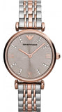  Shop Authentic Emporio Armani Gianni T Bar Grey Dial Two Tone Steel Strap Watch For Women - AR1840 - Luxxuri