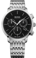  Shop Authentic Hugo Boss Associate Black Dial Silver Steel Strap Watch for Men - 1513267 - Luxxuri