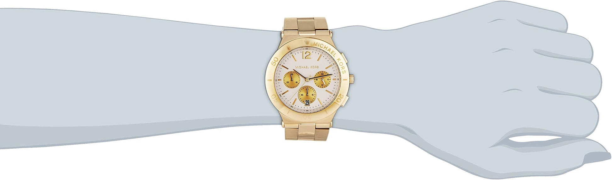  Shop Authentic Michael Kors Wyatt Chronograph White Dial Gold Steel Strap Watch For Women - MK5933 - Luxxuri