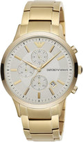  Shop Authentic Emporio Armani Renato Chronograph White Dial Gold Steel Strap Watch For Men - AR11332 - Luxxuri