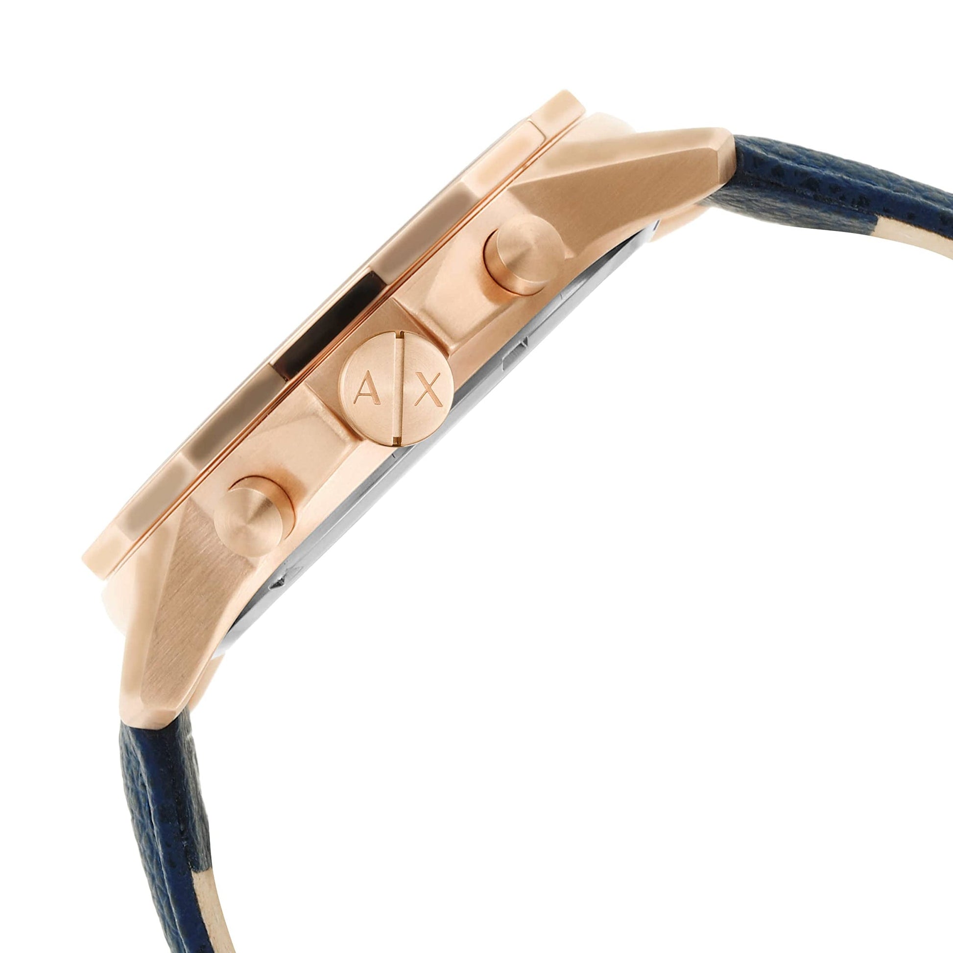  Shop Authentic Armani Exchange Banks Chronograph Blue Dial Blue Leather Strap Watch For Men - AX1723 - Luxxuri