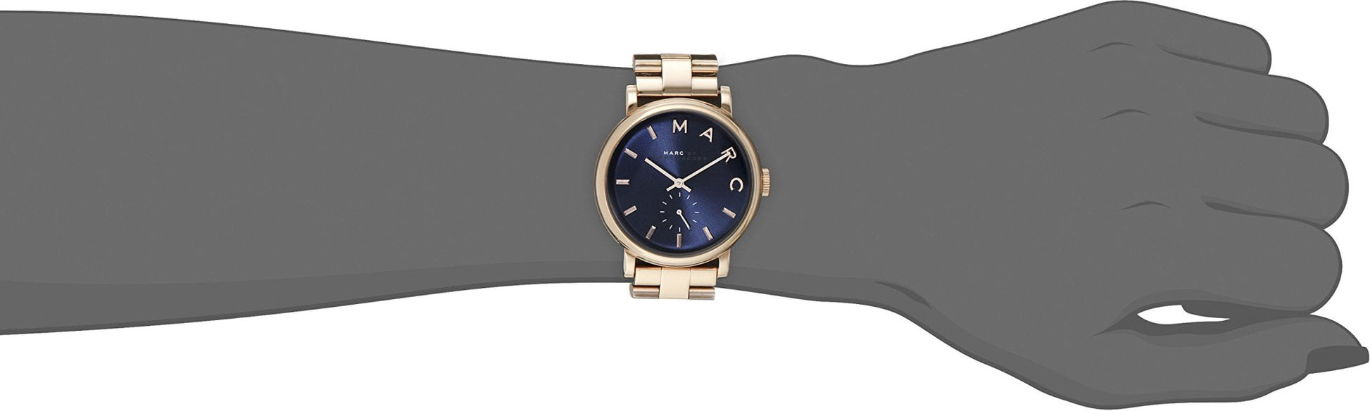  Shop Authentic Marc Jacobs Baker Blue Dial Rose Gold Steel Strap Watch for Women - MBM3330 - Luxxuri