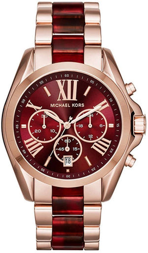  Shop Authentic Michael Kors Bradshaw Burgundy Dial Two Tone Steel Strap Watch for Women - MK6270 - Luxxuri