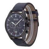  Shop Authentic Hugo Boss Pioneer Quartz Blue Dial Blue Leather Strap Watch For Men - 1513711 - Luxxuri