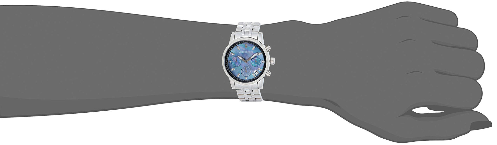  Shop Authentic Michael Kors Jet Set Chronograph Blue Dial Silver Steel Strap Watch for Women - MK5021 - Luxxuri