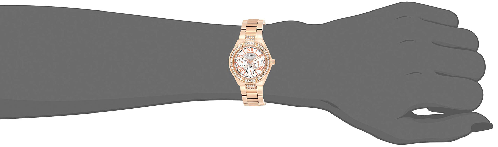  Shop Authentic Guess Viva Diamonds White Dial Rose Gold Steel Strap Watch for Women - W0111L3 - Luxxuri