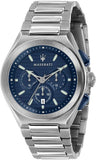  Shop Authentic Maserati Triconic Quartz Blue Dial Silver Steel Strap Watch For Men - R8873639001 - Luxxuri