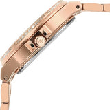  Shop Authentic Michael Kors Lennox Three-Hand Black Dial Rose Gold Steel Strap Watch For Women - MK7233 - Luxxuri