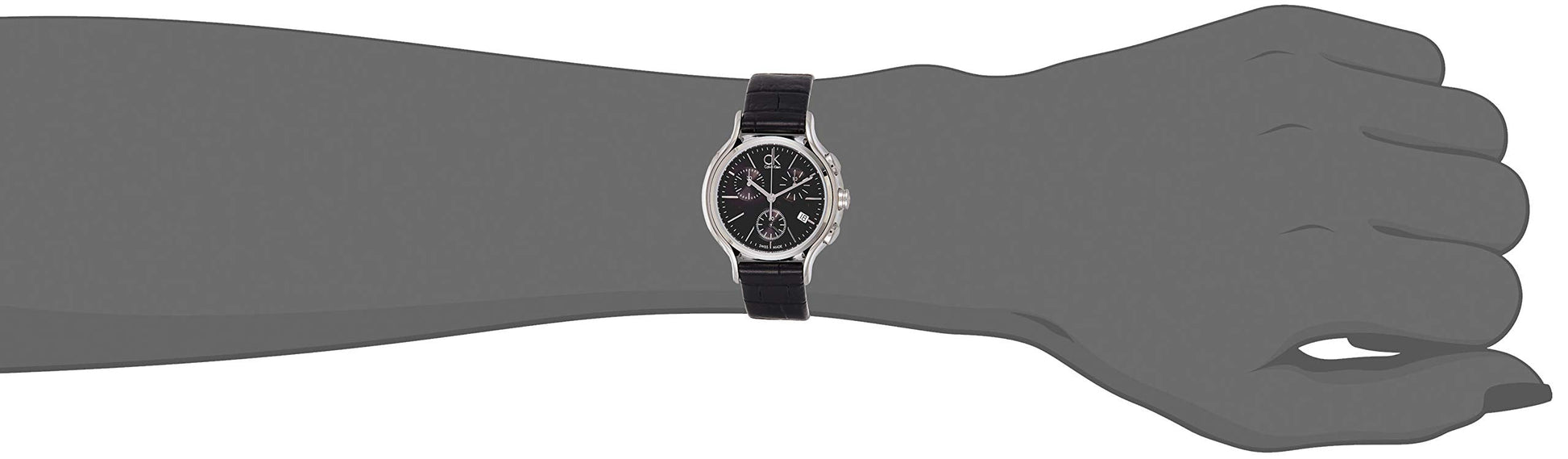  Shop Authentic Calvin Klein Skirt Chronograph Black Dial Black Leather Strap Watch for Men - K2U291C1 - Luxxuri