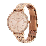  Shop Authentic Fossil Jacqueline Rose Gold Dial Rose Gold Steel Strap Watch for Women - ES3546 - Luxxuri