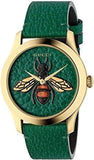  Shop Authentic Gucci G Timeless Bee Green Dial Green Leather Strap Watch For Women - YA1264065 - Luxxuri