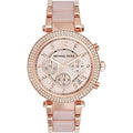 Michael Kors Parker Pink Dial Two Tone Steel Strap Watch for Women - MK5896