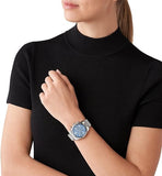  Shop Authentic Michael Kors Lexington Chronograph Blue Dial Silver Steel Strap Watch For Women - MK7215 - Luxxuri
