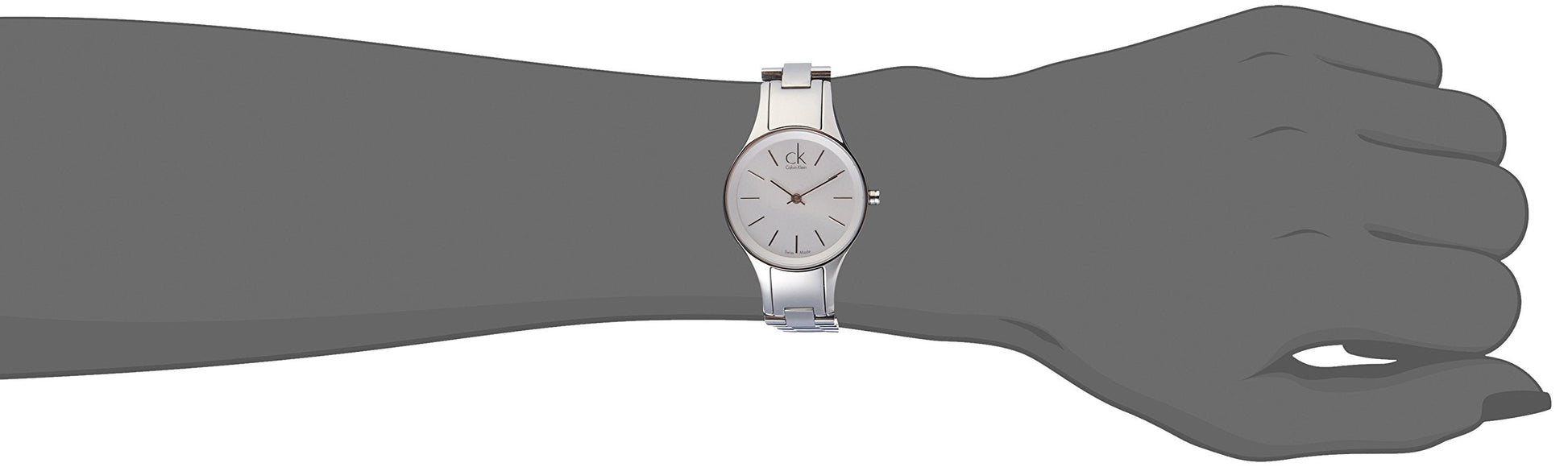  Shop Authentic Calvin Klein Simplicity White Dial Silver Steel Strap Watch for Women - K4323126 - Luxxuri