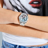  Shop Authentic Guess G Twist Diamonds Silver Dial Silver Steel Strap Watch For Women - W1201L1 - Luxxuri